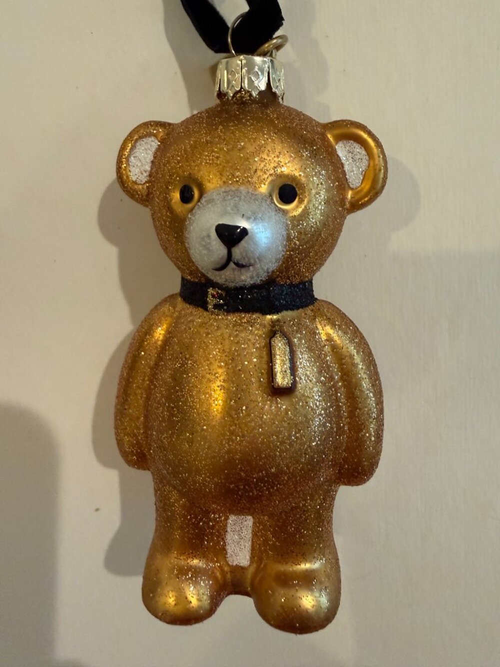 Coach Glass Bear Ornament - CCD51 Gold Multi 4.75" tall